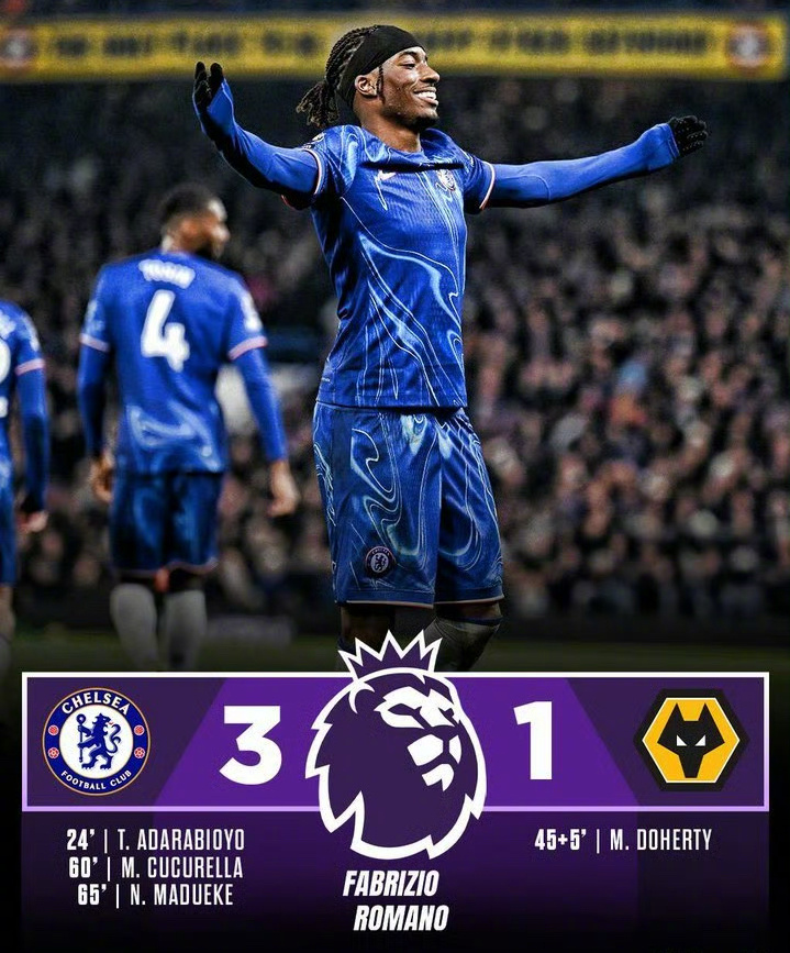 切尔西客场战平伯恩茅斯，领先优势减小